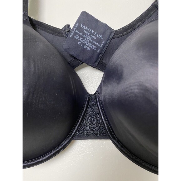Vanity Fair Bra Size 44DD Black Beautiful Benefits Contour Back Smoother - Picture 5 of 13
